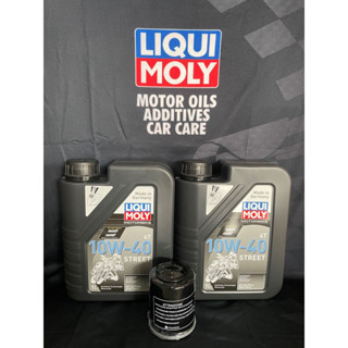 ชุดเปลี่ยนถ่ายน้ำมันเครื่อง Liqui Moly 10W-40 API SN+ สังเคราะห์แท้100  พร้อมกรองน้ำมันเครื่อง ครบชุด2ลิตร สำหรับ VESPA