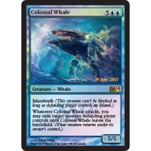 [MTG] Colossal Whale (Launch) [M14] [BLUE] [RARE] [FOIL] [ENG] (การ์ดเมจิค / Magic the Gathering)