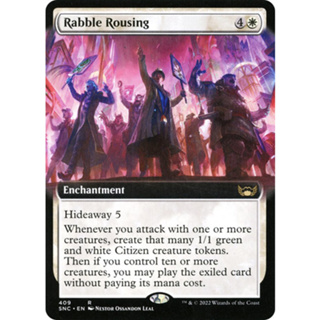 [MTG] Rabble Rousing (Extended Art) [SNC] [WHITE] [RARE] [NORMAL] [ENG] (การ์ดเมจิค / Magic the Gathering)