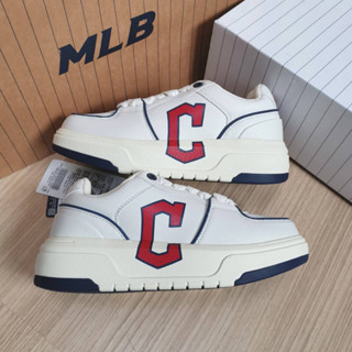 &lt;พร้อมส่ง&gt;New Collection MLB Chunky Liner Basic logo C สีขาวแดงกรม 🤍❤️💙 230-260CM