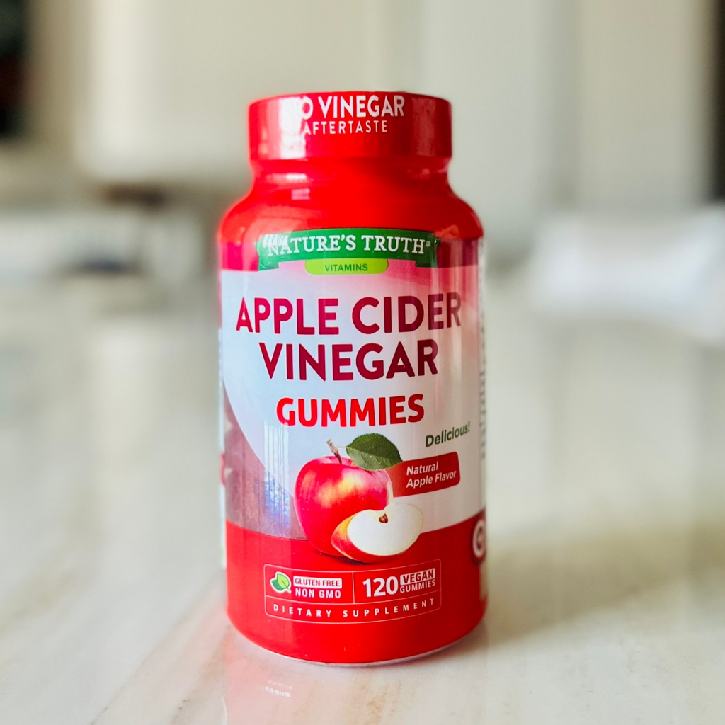 Nature's truth apple cider vinegar  120 gummies 400Mg ผลิตจากแอปเปิ้ลสด อยู่ในรูปแบบกัมมี่