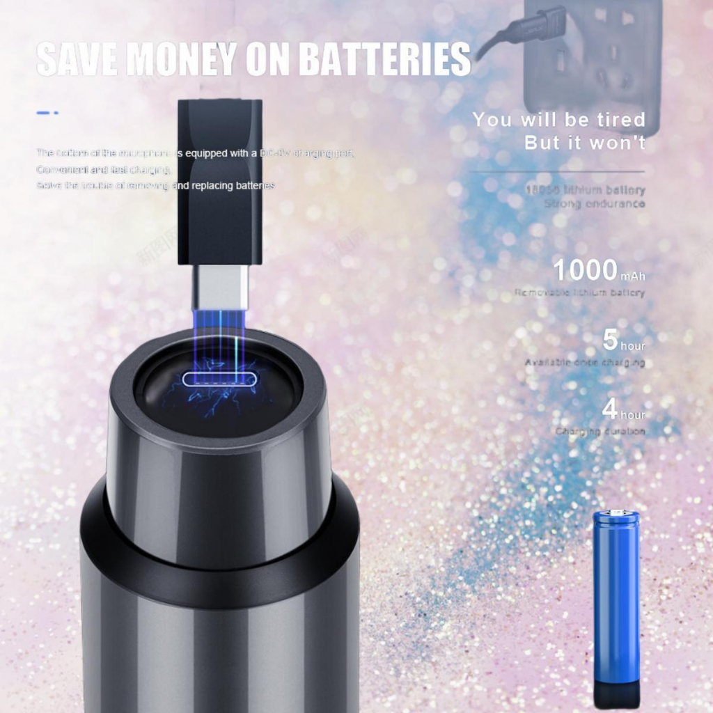 ไมโครโฟนไร้สาย ไมค์ลอย ชุดรับ-ส่งไมโครโฟนไร้สาย ไมค์คู่แบบมือถือ ไมค์ลอยแบบพกพา ไมค์ลอยเสียงดี - รูปที่ 3