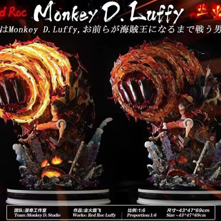 Figure One Piece [รุ่นคุณภาพสูง] Mokey D. Luffy ผู้ชายที่ต่อสู้จนกว่าคุณจะกลายเป็นราชาแห่งโจรสลัด（สูง 22 ซม.）