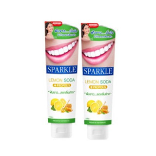 [แพ็ค 2 หลอด] SPARKLE DOUBLE WHITE LEMON SODA TOOTHPASTE 100 กรัม ยาสีฟัน สปาร์คเคิล สูตรเลมอน 07807