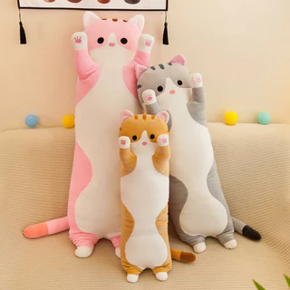 ตุ๊กตาหมอนข้างน้องแมวน้อย 55CM 70CM 90CM 110CM ผ้านุ่มน่ากอดสุดๆ เขียนการ์ดอวยพรได้