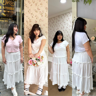 Bella Long Skirt กระโปรงระบาย กระโปรงยาว สาวอวบ