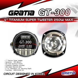 ทวิสเตอร์จาน GRATIA - GT300 ว้อยส์ใหญ่ 1" ไททาเนียม **ราคาต่อ 1 คู่ / 2 ดอก**ผลิตจากอลูมิเนียมคุณภาพดี แข็งแรง ทนทาน