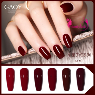 Gaoy ยาทาเล็บเจล รุ่น โทนสีแดง (รหัส E171-176)พร้อมส่งเลยจ้าาา 1 ชุด มี 6 สี 455 บาท