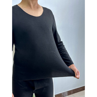 umore.for.men ✨พร้อมส่ง เซตชุดฮีทเทคลองจอน ชุดชั้นในกักเก็บความร้อน เสื้อแขนยาว+กางเกงขายาว❄️
