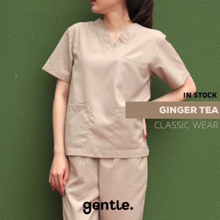 ลดล้างสต็อค! gentle scrub รุ่น Classic Wear สี Ginger Tea พร้อมส่ง! สำหรับลูกค้าที่ไม่ปักชื่อ