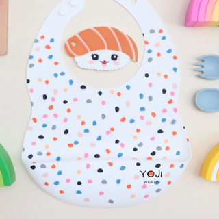 bib ผ้ากันเปื้อนเด็ก รองเศษอาหาร สีรุ้ง confetti - food grade silicone Baby Newborn Infant Toddler