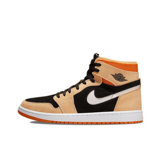 【ของแท้100%💯】Jordan Air Jordan 1 zoom air cmft "pumpkin spice" ทั้งสองเพศ ระบายอากาศ กันลื่น รองเท้าบาส