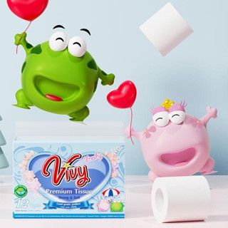 Tissue Vivyวิวิ้ กระดาษทิชชู่  เเพ็ค 12 ม้วน