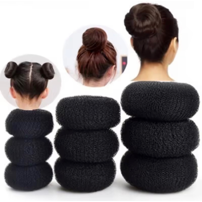 [PS-พร้อมส่งในไทย] ดังโงะญี่ปุ่น อุปกรณ์มวยผมโดนัท มีหลายขนาด จัดเก็บตกแต่งทรงผม งานเนื้อผ้าใยสังเคราะห์ น้ำหนักเบา
