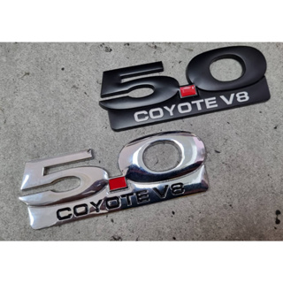 เพจโลหะ ติดแก้มข้าง ฟอร์ด มัสแตง ขนาด 14 * 4.8 cm 5.0 Coyote V8 Emblem for Ford Mustang F150 F250 F350 Badge Decals