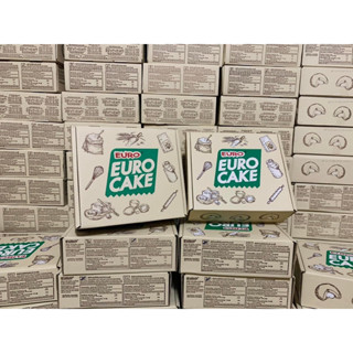 EURO CAKE (ขนาดใหม่พิเศษใส้) ยูโร่เค้กใส้คัสตาร์ด,ใส้นมฮอกไกโด (1กล่องมี10ชิ้น)