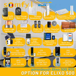 [อุปกรณ์เสริมแนะนำ] สำหรับ Somfy มอเตอร์รัั้วประตูเลื่อน Elixo 500 RTS