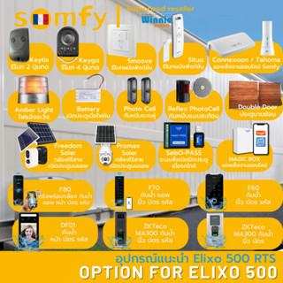 [อุปกรณ์เสริมแนะนำ] สำหรับ Somfy มอเตอร์รัั้วประตูเลื่อน Elixo 500 RTS