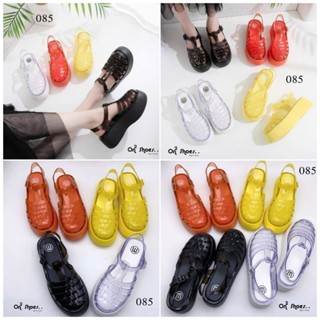 เช็คของก่อนกดสั่ง ไซส์ 35-40 สูง 2 นิ้ว ส้นเตารีดรัดส้น รองเท้าสานวัสดุใส สไตล์ Melissa