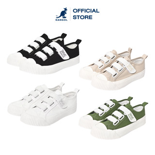 KANGOL Sneakers unisex, ขาวดำมีในสต็อก รองเท้าผ้าใบ รุ่น Velcro เวลโก้ แบบแปะ สีดำ,ขาว,ครีม 69522003