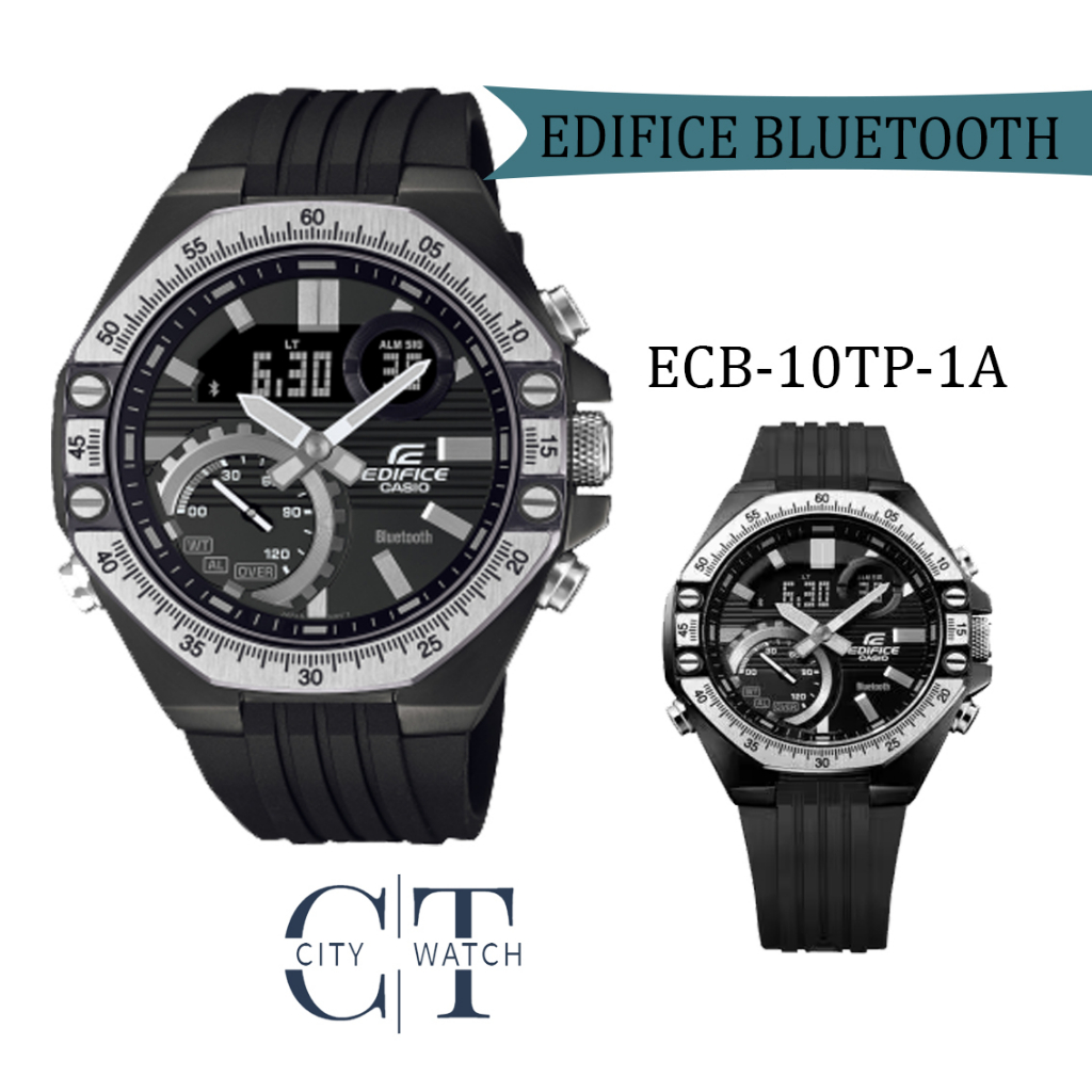 Edifice bluetooth CASIO นาฬิกาสปอร์ต รุ่น ECB-10TP-1A ของแท้ประกันศูนย์ cmg 1 ปี