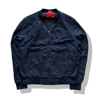 Zara Man Navy Blues Linin Bomber Jacket รอบอก 50”