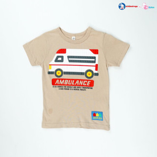 The Kizuna เสื้อยืดเด็กผู้ชาย น้ำตาลรถพยาบาล
