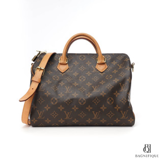 LV SPEEDY BAND 30 BROWN MONOGRAM MONOGRAM CANVAS GHW