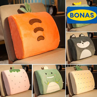 🔥BONAS🔥หมอนรองนั่ง เบาะรองนั่งเก้าอี้ทํางาน เบาะรองนั่งเพื่อสุขภาพ เมมโมรี่โฟมแท้ 100% รองรับทั้งแผ่นหลัง ลายการ์ตูน COD