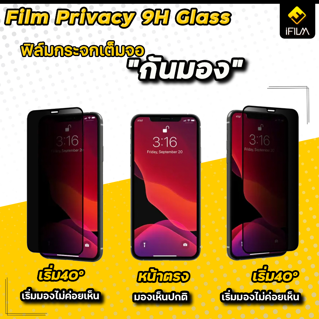 iFilm ฟิล์มกันมอง ไร้ขอบดำ For iphone 16 pro max 16plus รูปที่ 5