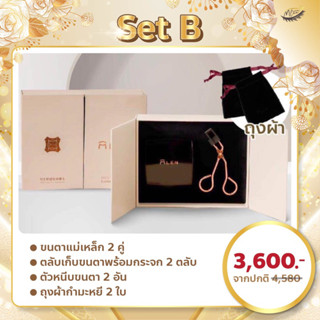 ขนตาแม่เหล็กMLEN 2 คู่ + อุปกรณ์ครบชุด 2 ชุด) (Set B)