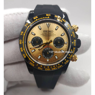 Seiko Mod Daytona Panda Black Gold