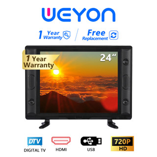 WEYON ทีวีดิจิตอล 24 นิ้ว หน้าจอ HD รับประกันหนึ่งปี จัดส่งในประเทศ