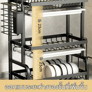 MMM ชั้นวางจาน นสแตนเลส ทนทาน ที่คว่ำจาน 3/2ชั้น กันน้ำ สแตนเลสเคลือบสีดำ เก็บจาน 40 ใบ วางบนเคาร์เตอร์ สะอาดเรียบร้อย