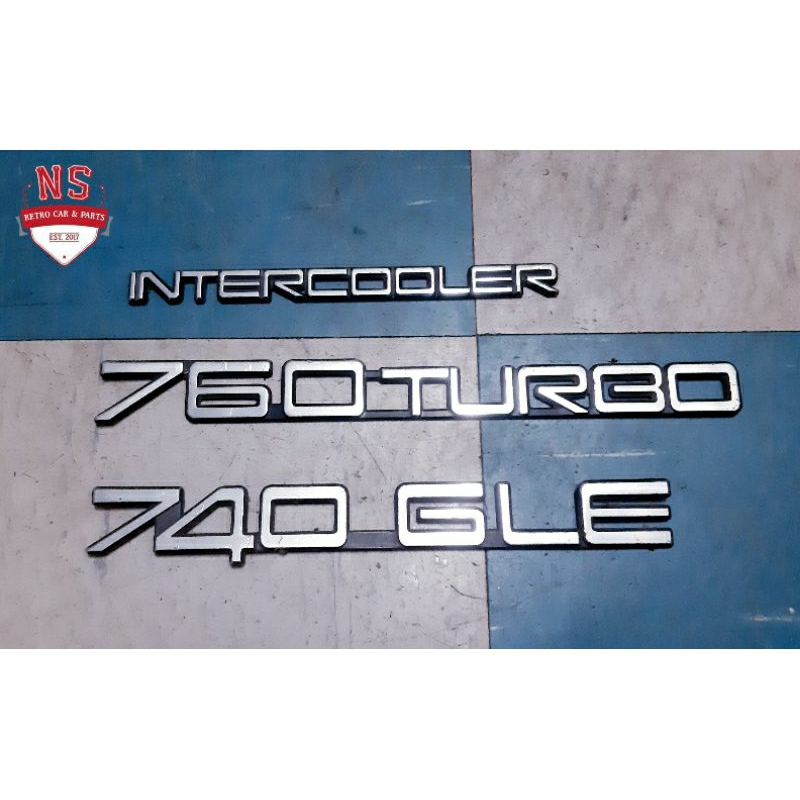 ป้ายติดฝากระโปรงท้าย volvo740, 760