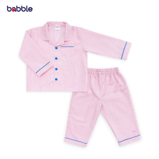 BABBLE ชุดนอนเด็กคอปก ชุดเซต รุ่นพิเศษ Slip to sleep อายุ 1 - 9 ปี (ลายริ้ว) (BSL)