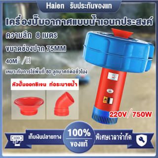 ปั้มน้ำบ่อปลา 750W สายไฟ 15M ปั้มน้ำพุโซล่าเซลล์ ปั้มน้ำออกซิเจนลอยน้ำ ปั้มออกซิเจนเพาะเลี้ยงสัตว์น้ำ ปั้มน้ำแนวนอน