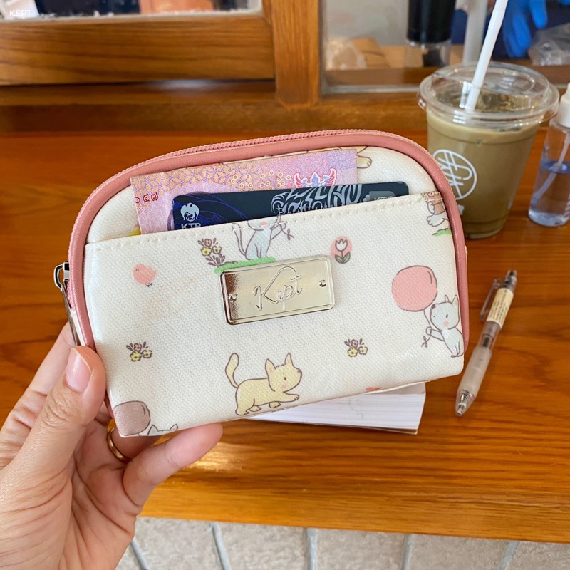 กระเป๋าใส่เงิน Pocket Bag KEPT กระเป๋าเงินใบสั้น ใส่เงินแล้วรูดซิปไม่กินแบงค์ มีช่องใส่บัตรด้านใน พกพาสะดวก