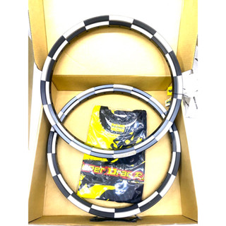 วงล้อ SUPER DRAG RIM รุ่นStreet 1.40-17(2วง) ทรงA หมากรุก สีดำ(รหัสA-SD1417B1)