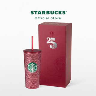 Starbucks Stainless Steel 25TH Pink Bling Cold Cup 16oz. ทัมเบลอร์สตาร์บัคส์สแตนเลสสตีล ขนาด 16ออนซ์