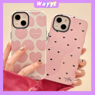 💖จัดส่ง24ชม💖iPhone 14 13 12 11 Pro Max เคส for เคสไอโฟน11 น่ารัก บางเบาพกพาง่าย แฟชั่น การ์ตูน รูปหัวใจ สองชั้น Case