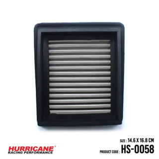 HURRICANE กรองอากาศสแตนเลส , ผ้าแดง Honda ( Airware , FIT , Jazz ) HS-0058