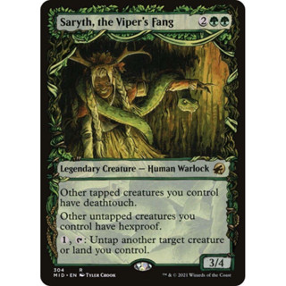 [MTG] Saryth, the Vipers Fang [MID] [GREEN] [RARE] [Showcase] [ENG] (การ์ดเมจิค / Magic the Gathering)