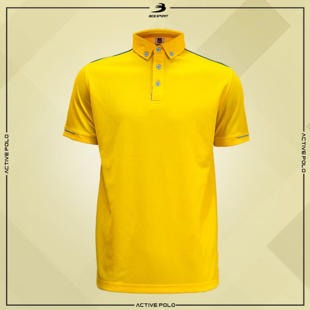 เสื้อโปโล BCS Sport (P005) สีเหลือง