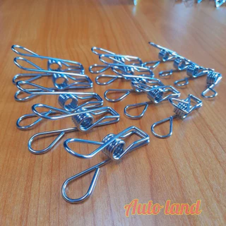 🔥พร้อมส่ง🔥ไม้หนีบผ้า ตัวหนีบผ้า หนีบขดลวด กิ๊บหนีบผ้า คลิปหนีบผ้า สแตนเลส แพ็ค10ชิ้น 4/5/6ซม. ราคา/10ชิ้น สินค้าในไทย