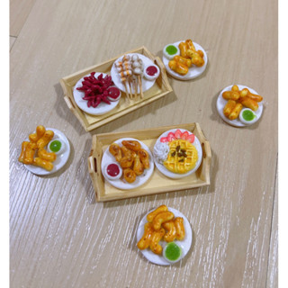 อาหารจิ๋วดินปั้น โมเดล กิ๊บ แม่เหล็ก เมนูอาหารว่างทานเล่น ขนาด 2.5 cm