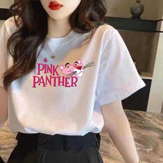 เสื้อยืดผู้หญิง สกรีนลาย PINKPANTHER ES06