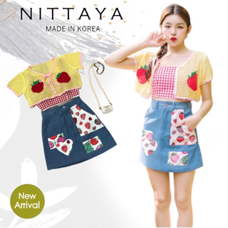 NITTAYA:ชต 3 ชิ้น รุ่นนี้น่ารักมาก ตัวเสื้อเป็นเสื้อครอป(*รบกวนเช็คสต๊อกก่อนกดสั่งซื้อ)