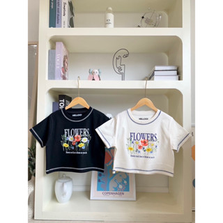BABY CROP เสื้อครอปสกรีนลายน่ารัก เนื้อผ้าCotton 🍧🍭