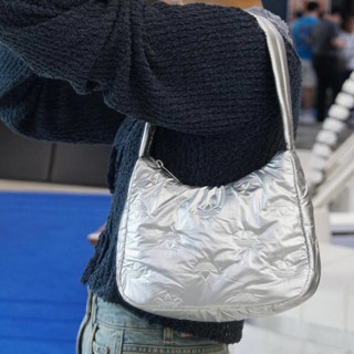 🇰🇷Adidas Puffy Satin Mini Shoulder Bag Silver Metallic II3393 -พรีออเดอร์ - preorderoppa